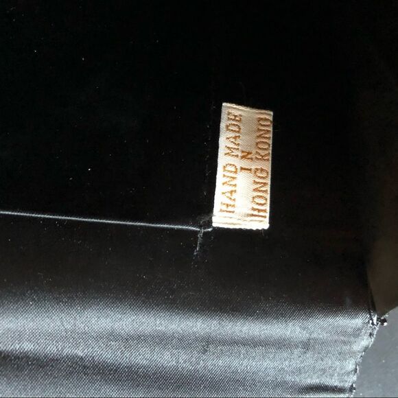 Handmade Beaded Envelope Clutch Mini Bag Black - Picture 5 of 8